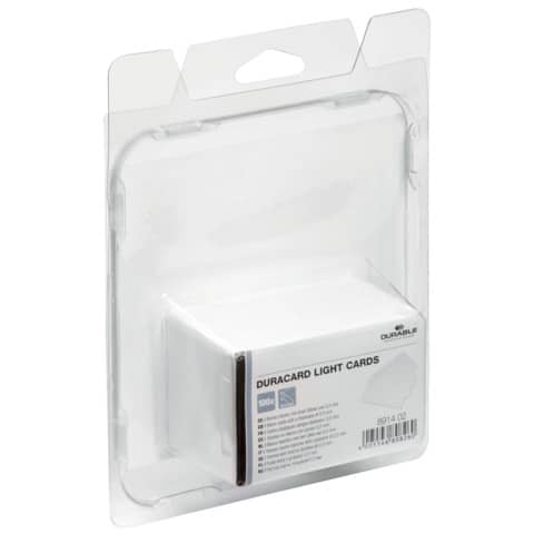Tessere neutre bianche per Durable DURACARD® ID 300 - 0,50 mm - conf. 100 tessere - 8914-02